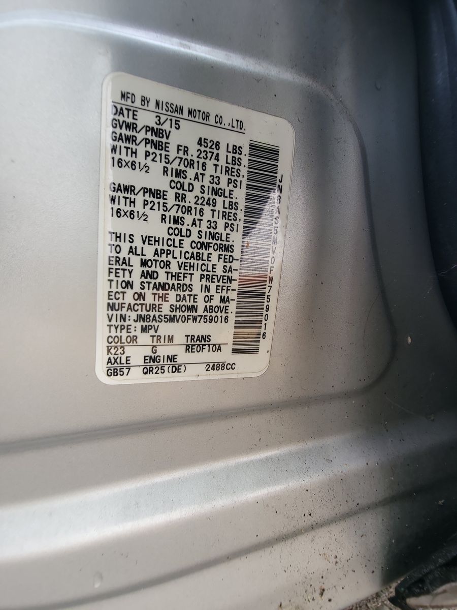 2015 Nissan Rogue S AWD