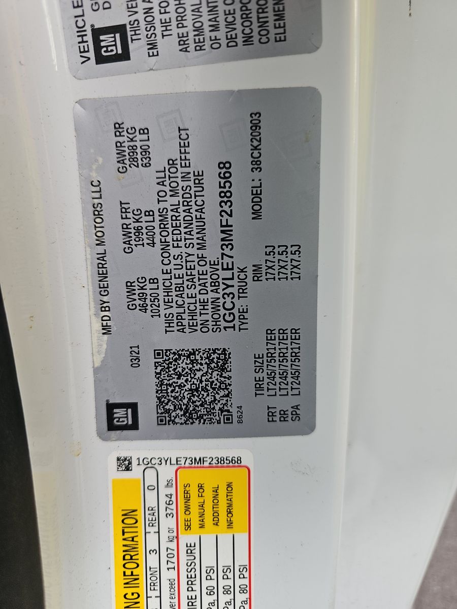 2021 Chevrolet Silverado 2500HD Work Truck AWD