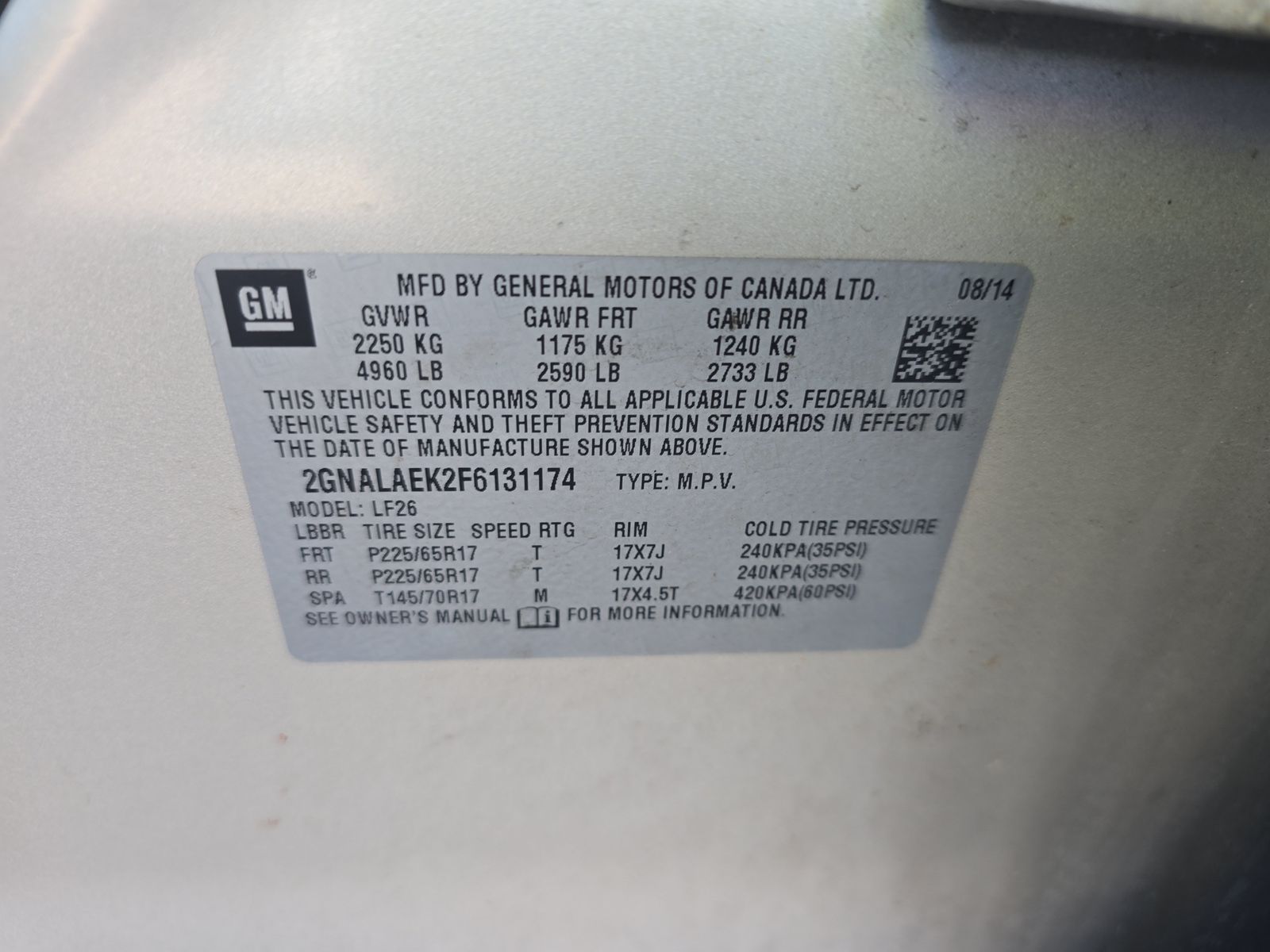 2015 Chevrolet Equinox LS FWD