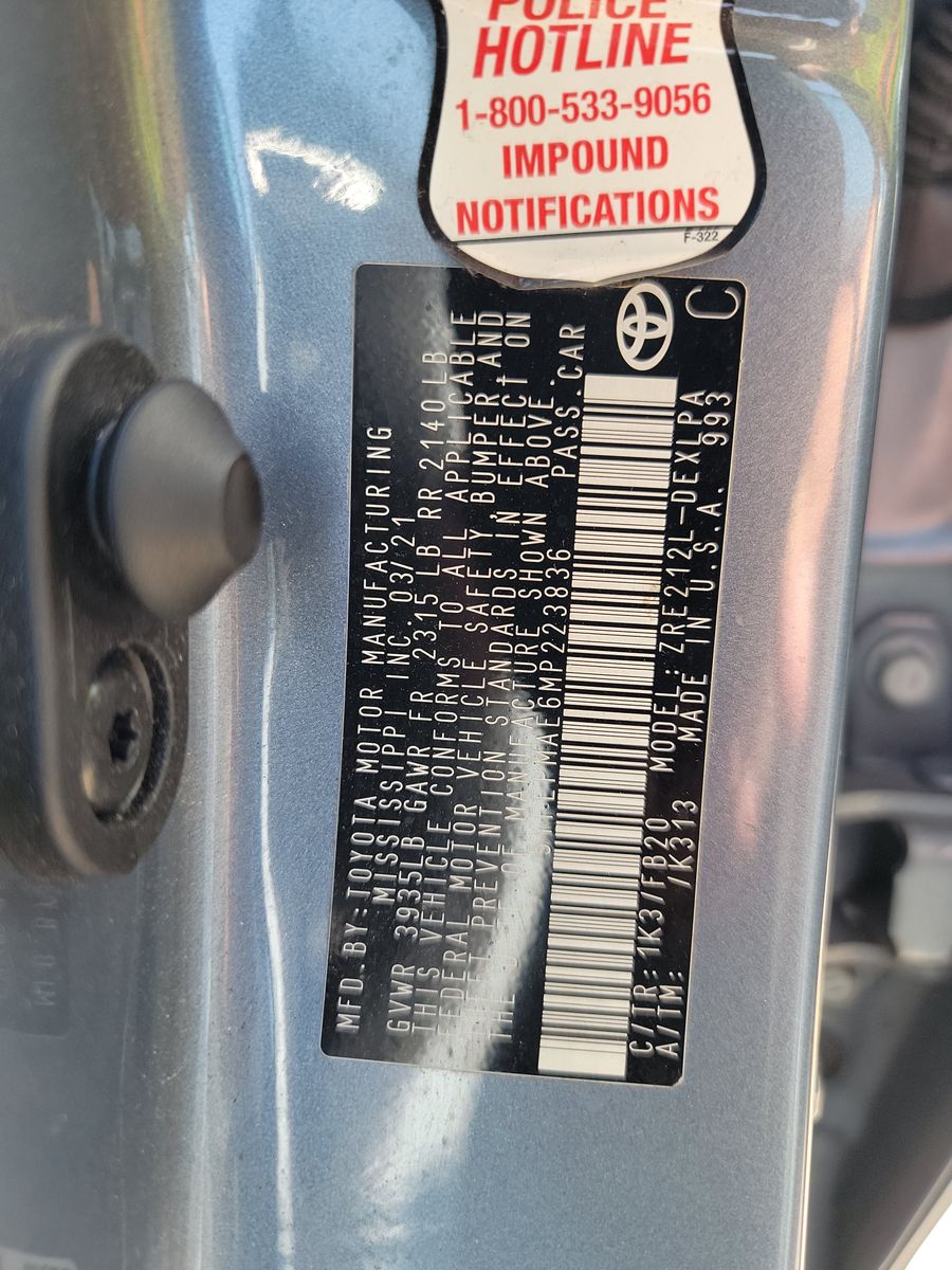 2021 Toyota Corolla LE FWD