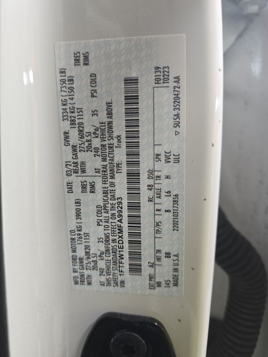 2021 Ford F-150 Hybrid Platinum AWD