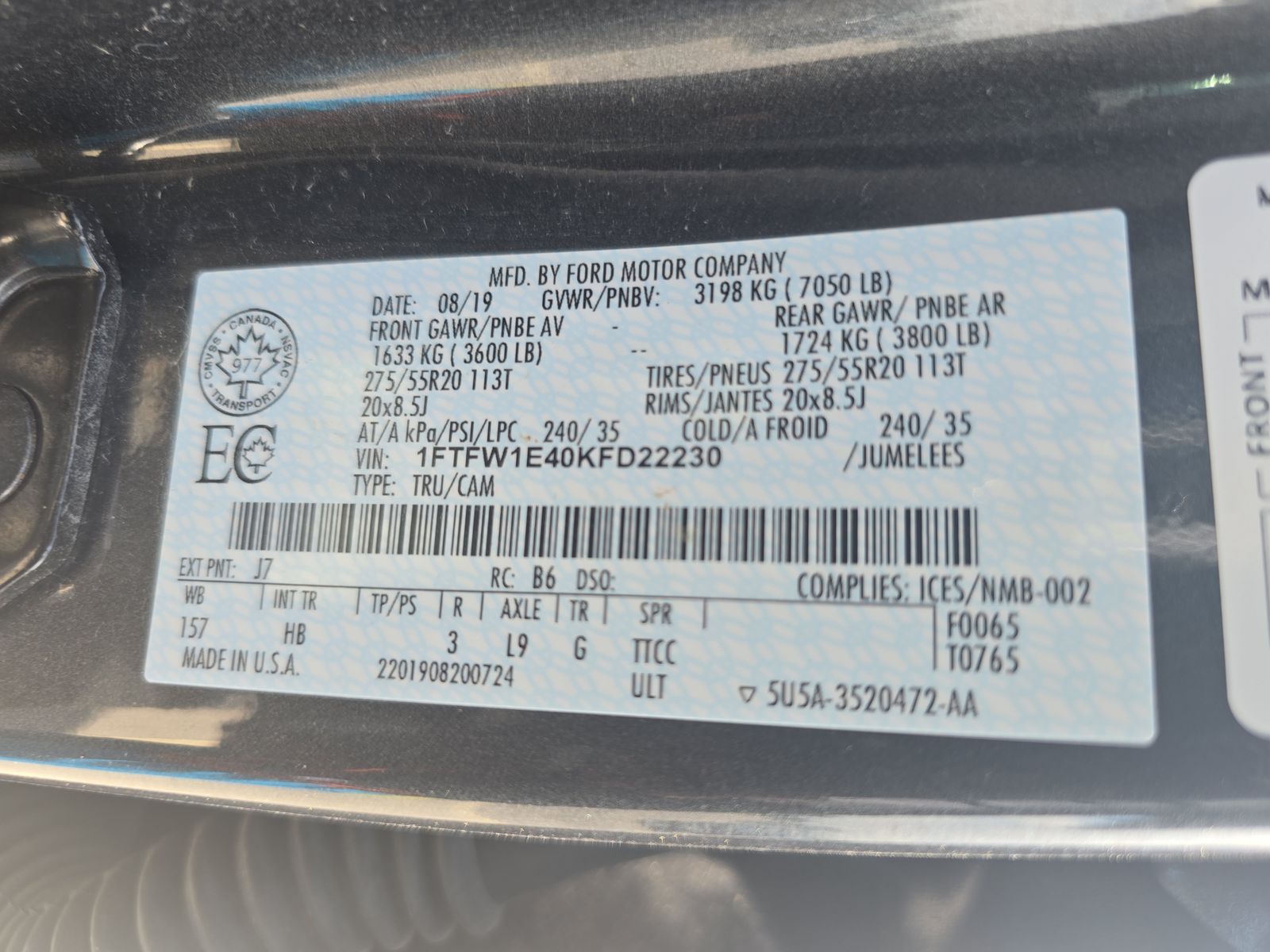 2019 Ford F-150 LARIAT AWD