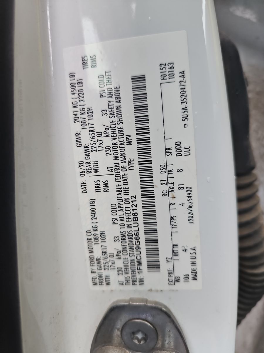 2020 Ford Escape SE AWD