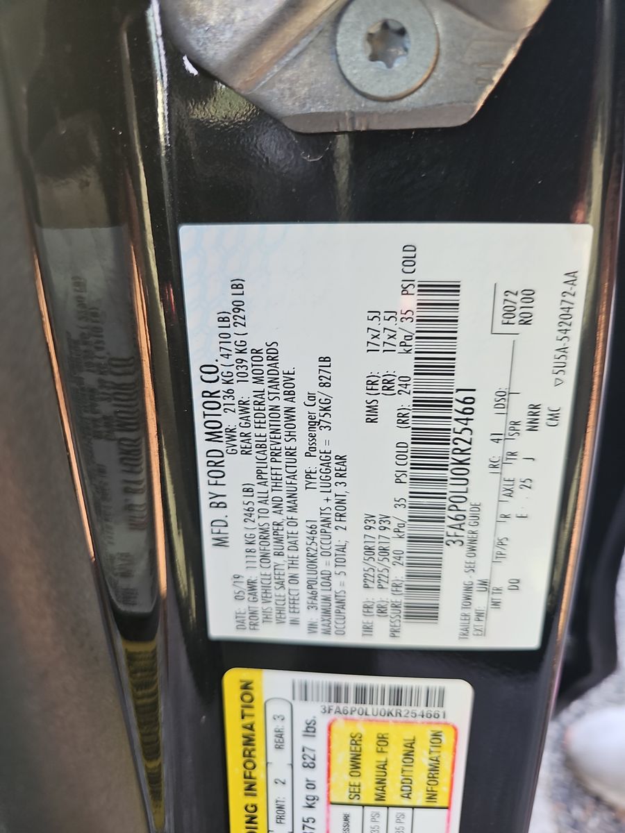 2019 Ford Fusion Hybrid SE FWD