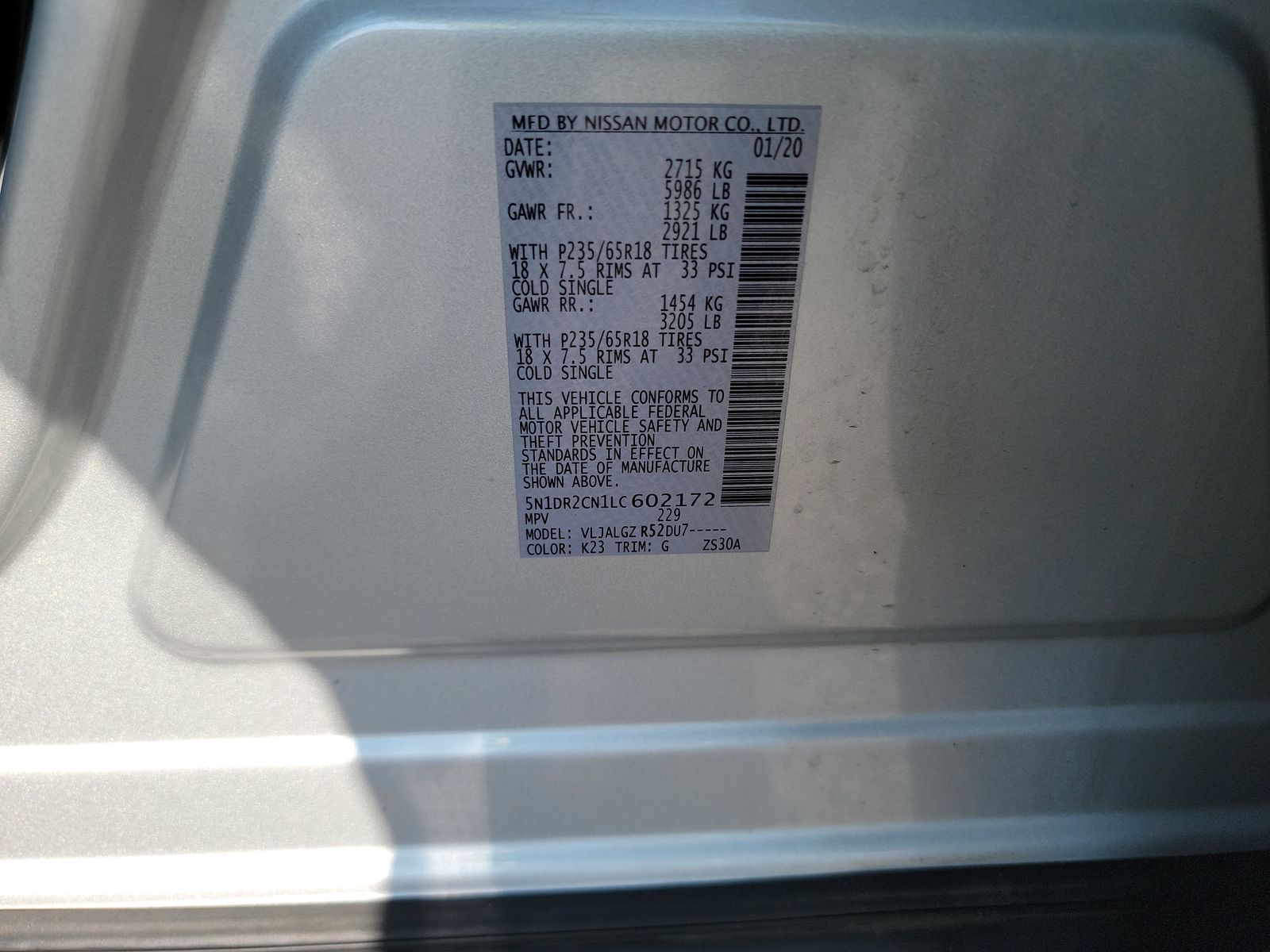 2020 Nissan Pathfinder SL FWD