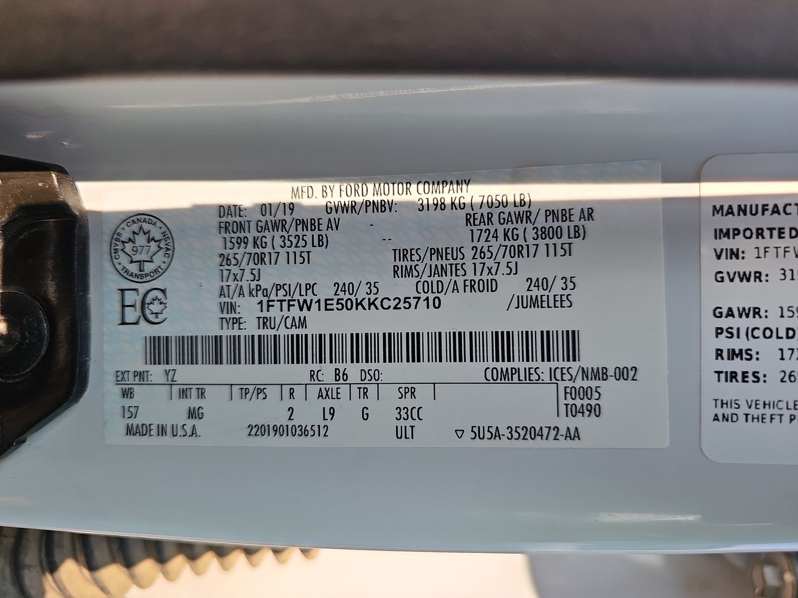 2019 Ford F-150 XLT AWD