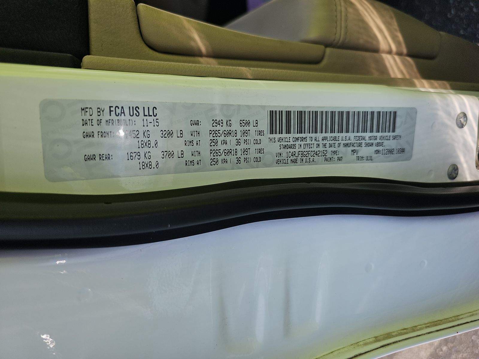 2015 Jeep Grand Cherokee Limited AWD