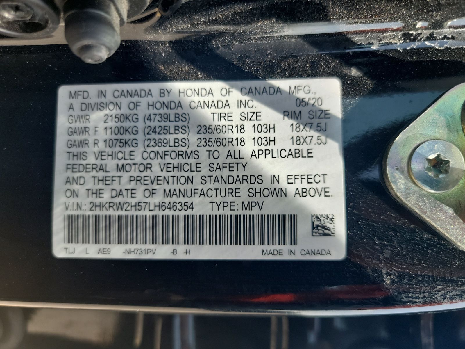 2020 Honda CR-V EX AWD