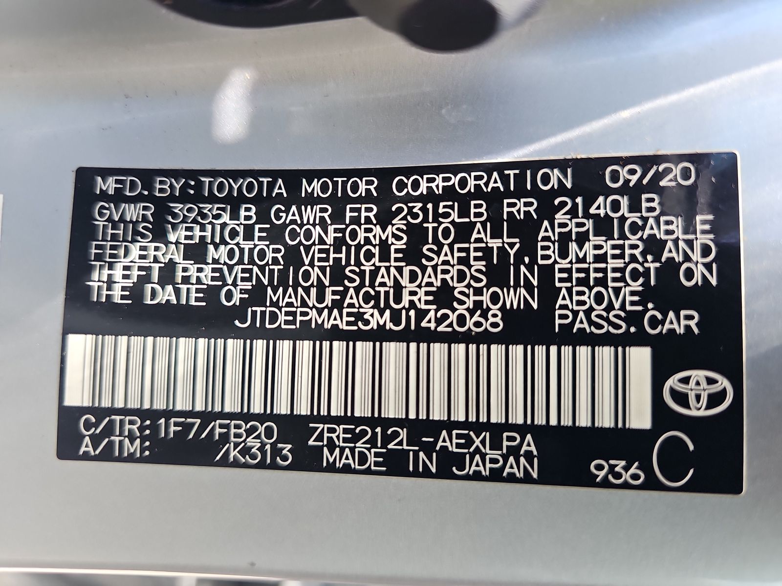 2021 Toyota Corolla LE FWD