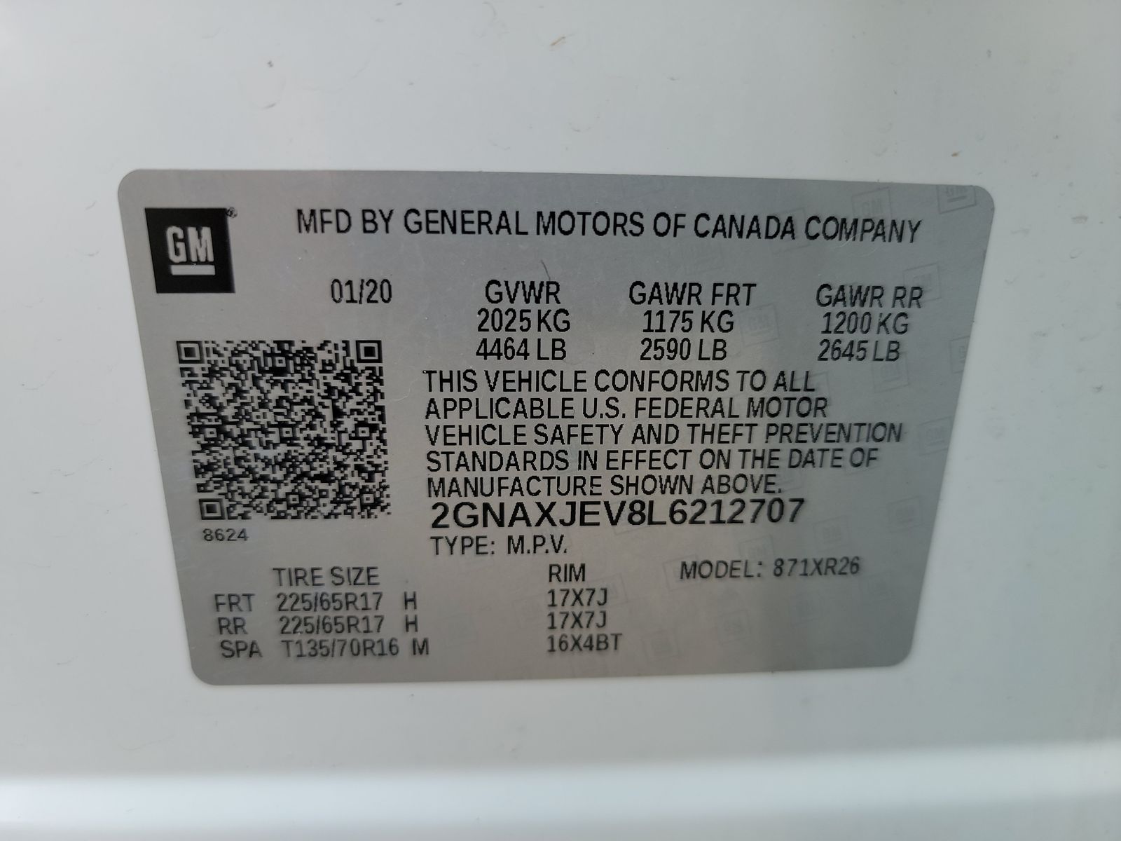 2020 Chevrolet Equinox LT FWD