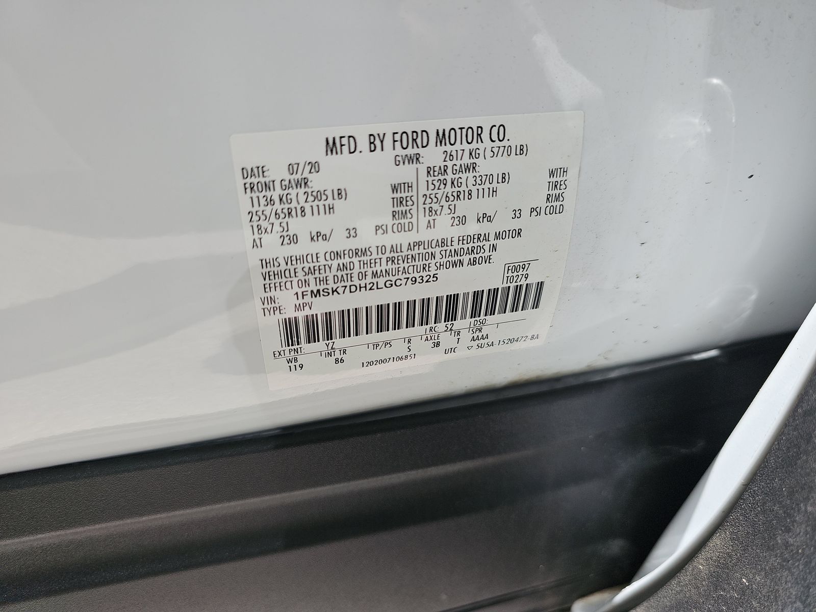 2020 Ford Explorer XLT RWD