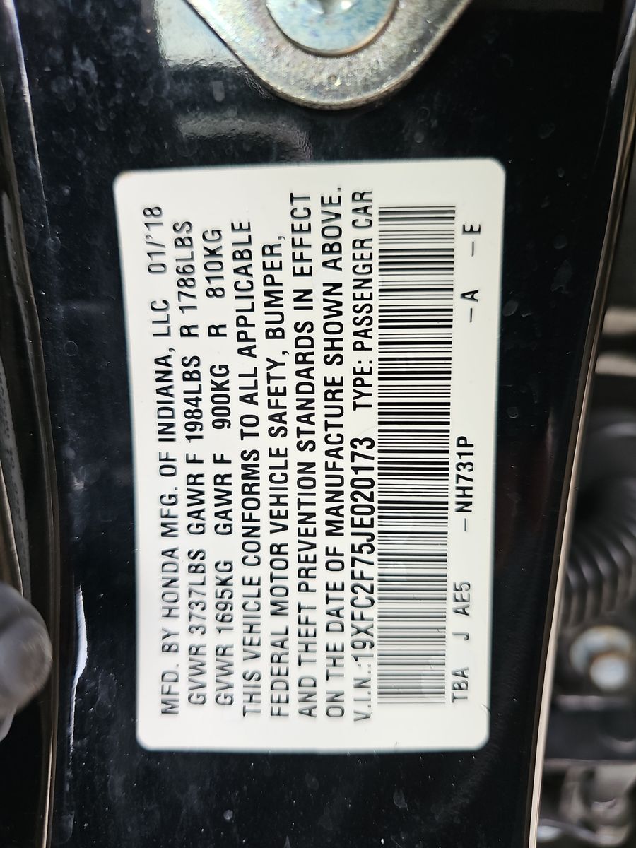 2018 Honda Civic EX FWD