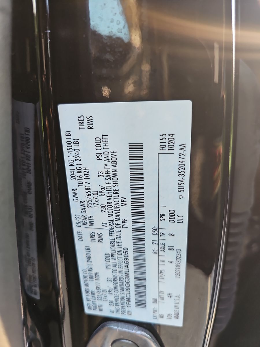 2021 Ford Escape SE AWD