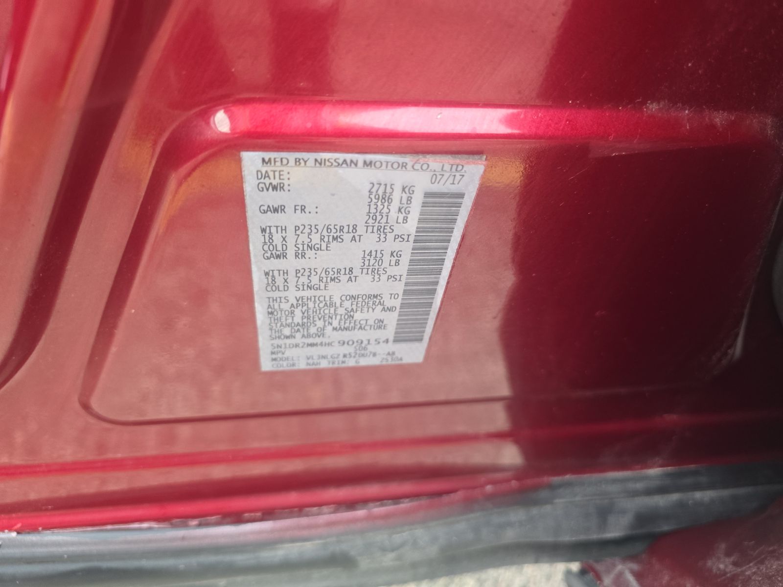 2017 Nissan Pathfinder SL AWD