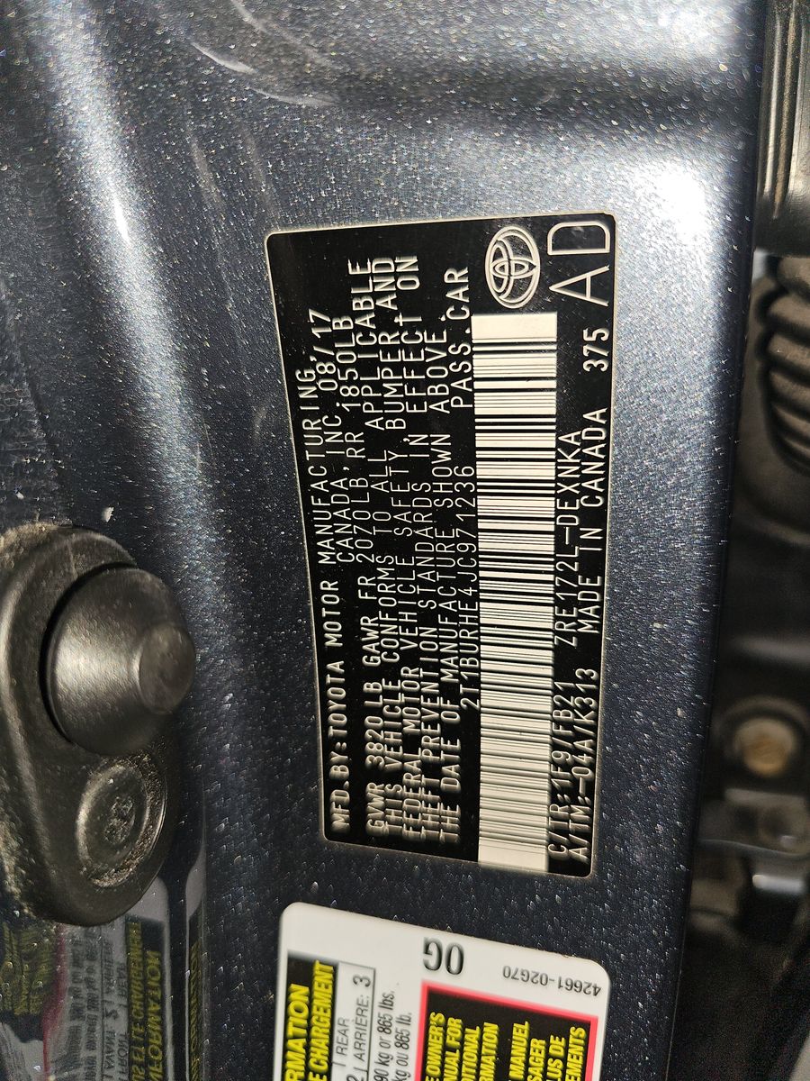2018 Toyota Corolla LE FWD