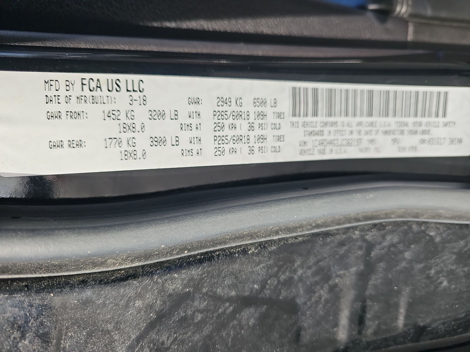 2018 Dodge Durango SXT RWD