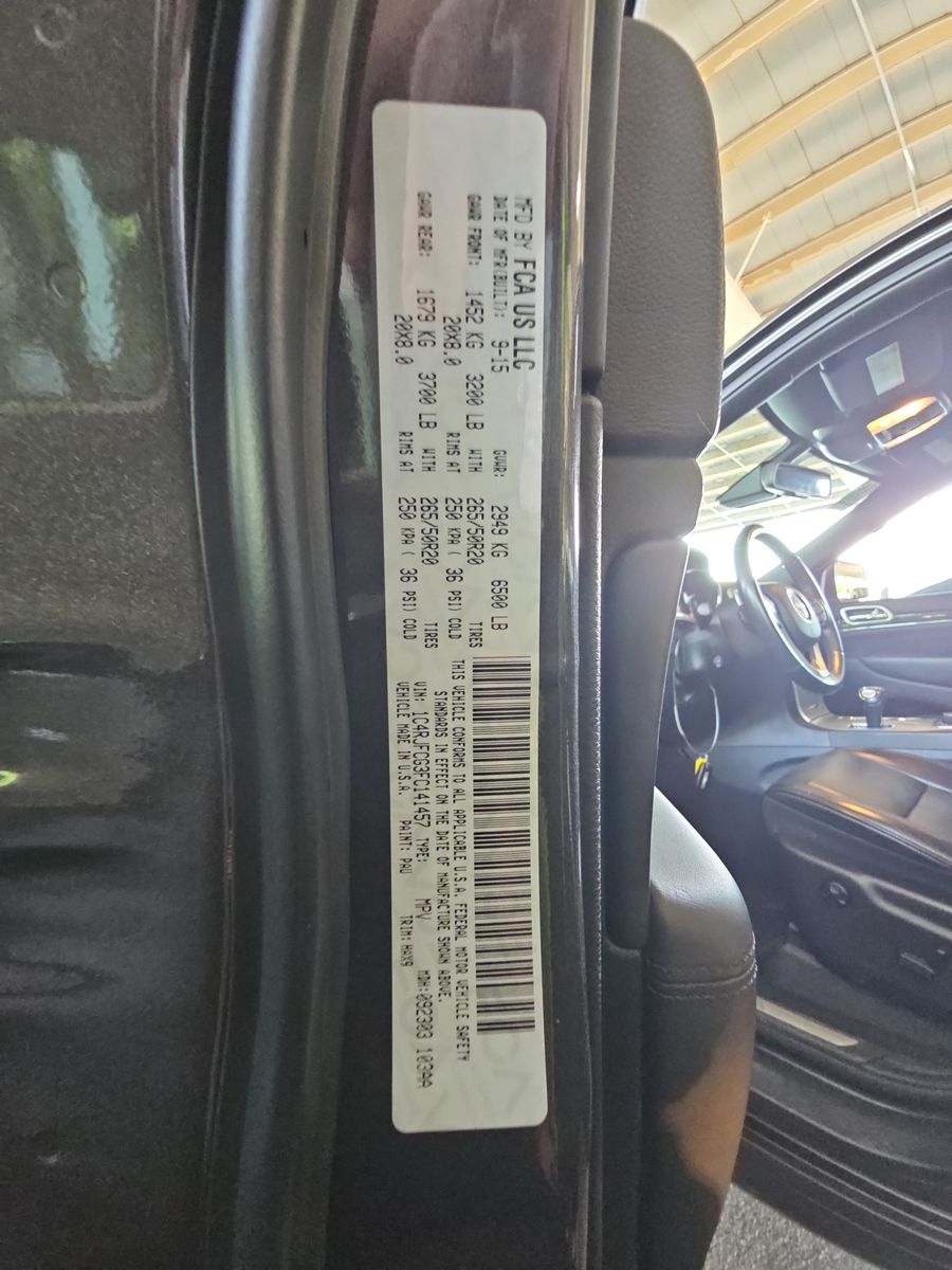 2015 Jeep Grand Cherokee Overland High Altitude Edition AWD