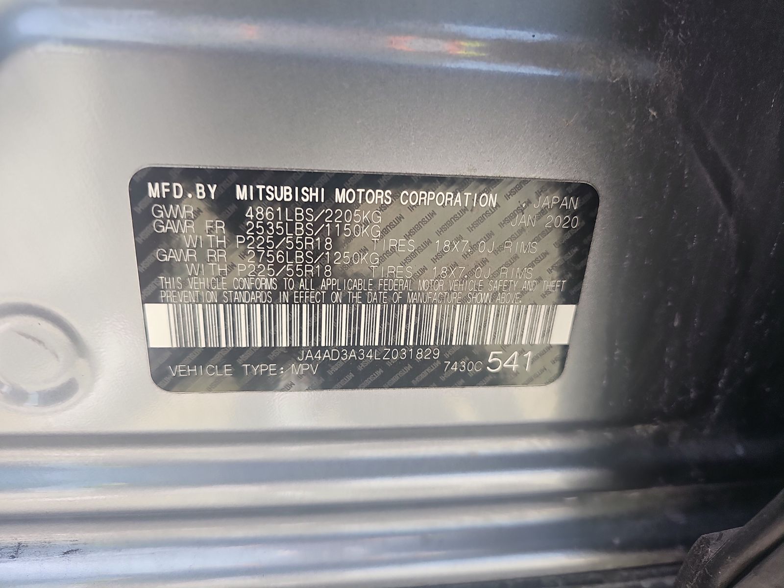 2020 Mitsubishi Outlander SEL FWD