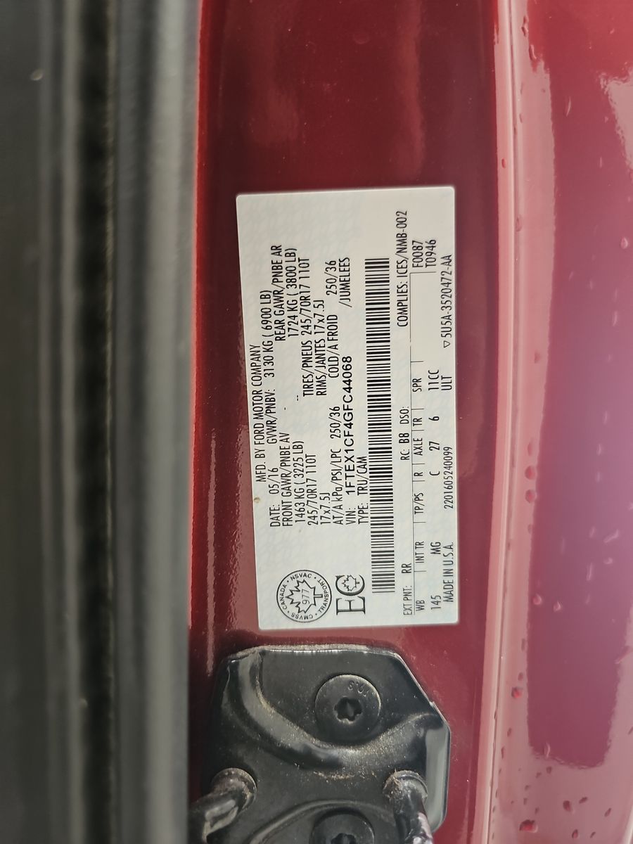 2016 Ford F-150 XLT RWD