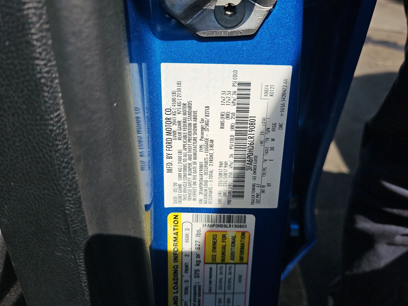 2020 Ford Fusion SE FWD