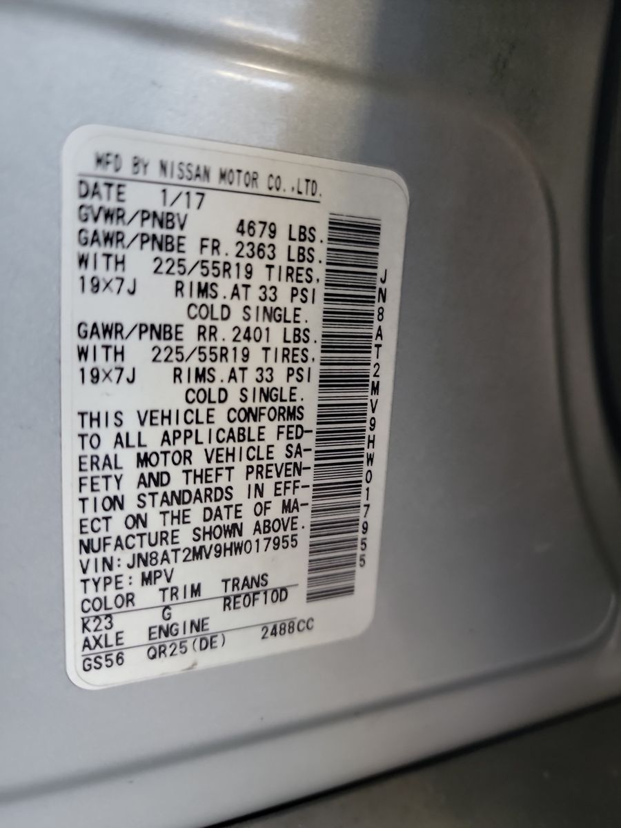 2017 Nissan Rogue SL AWD