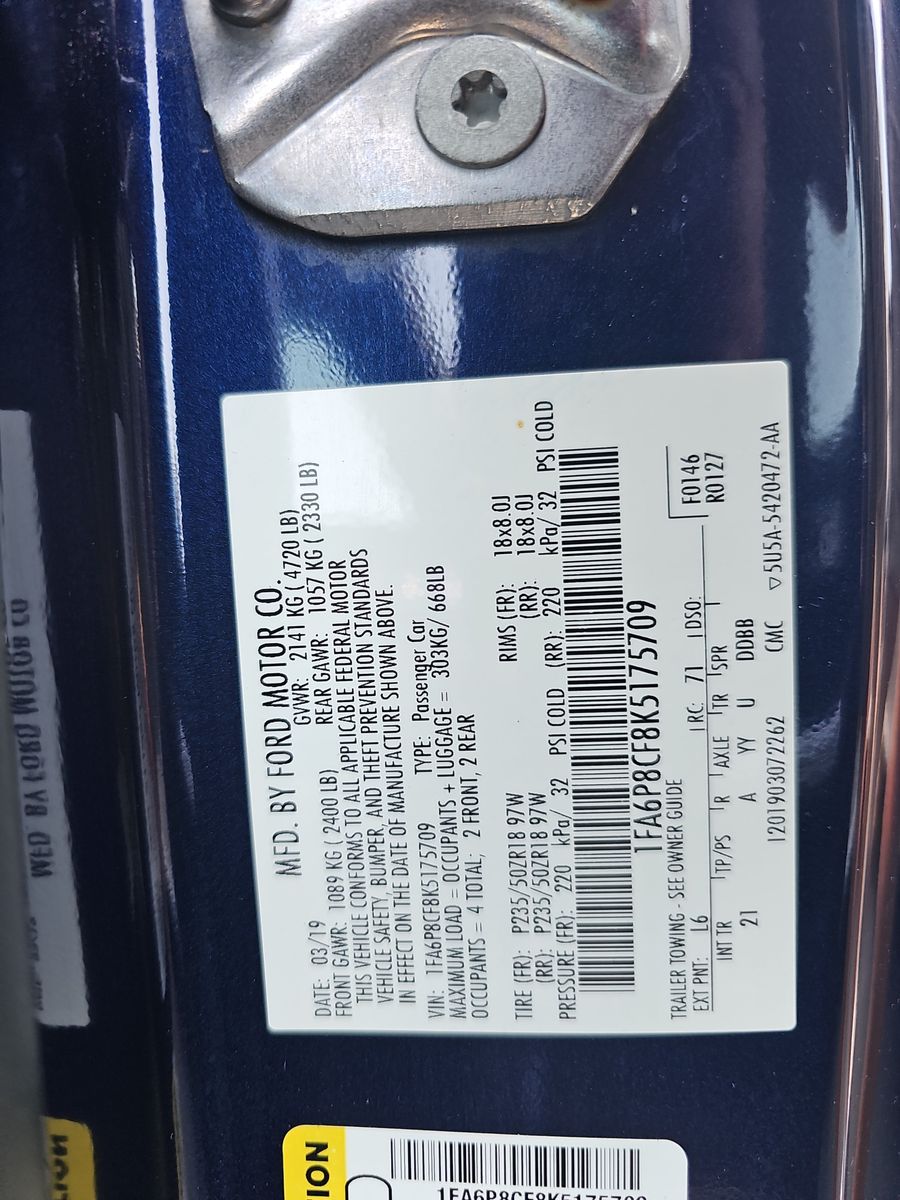 2019 Ford Mustang GT RWD