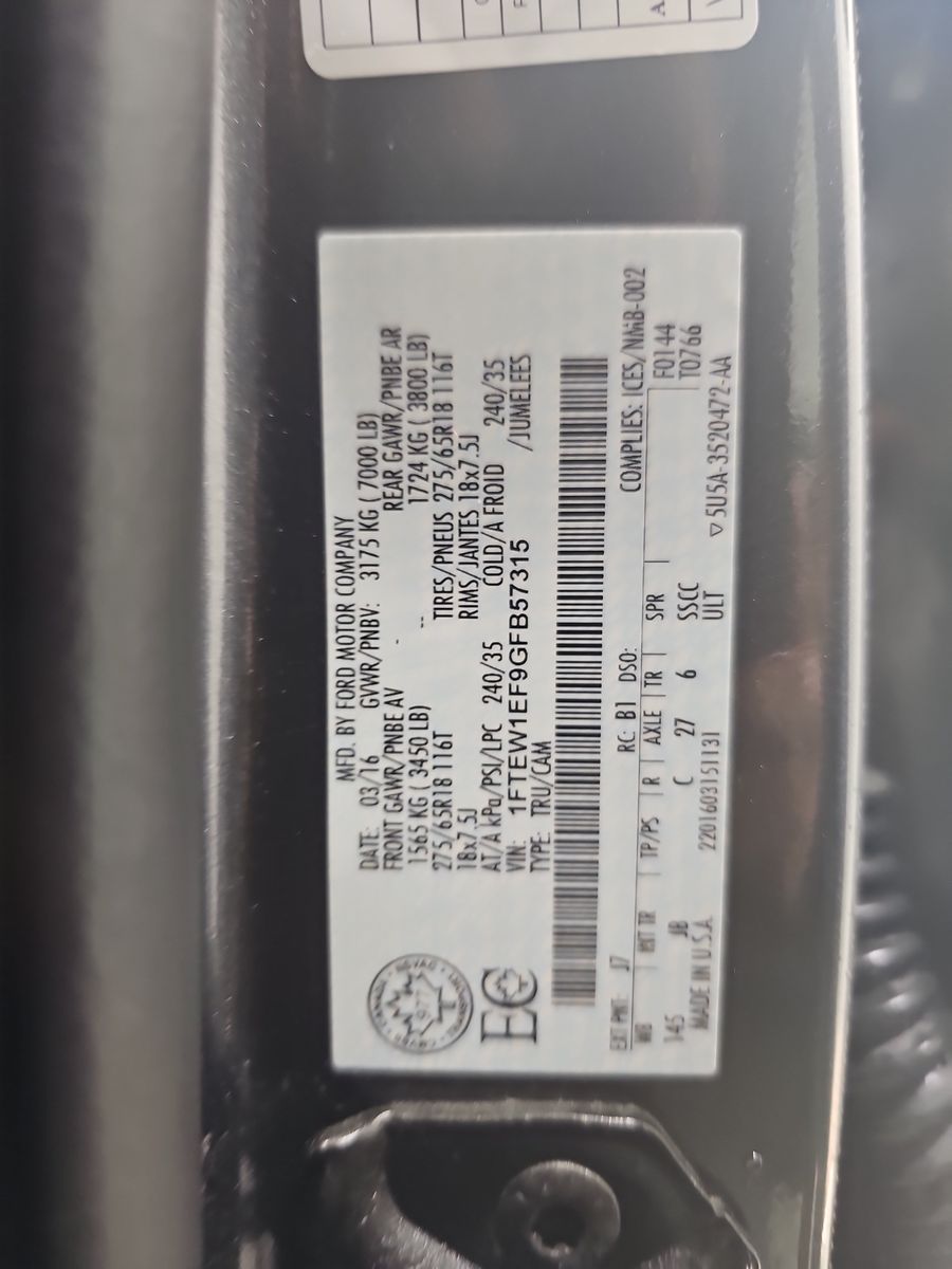 2016 Ford F-150 XLT AWD