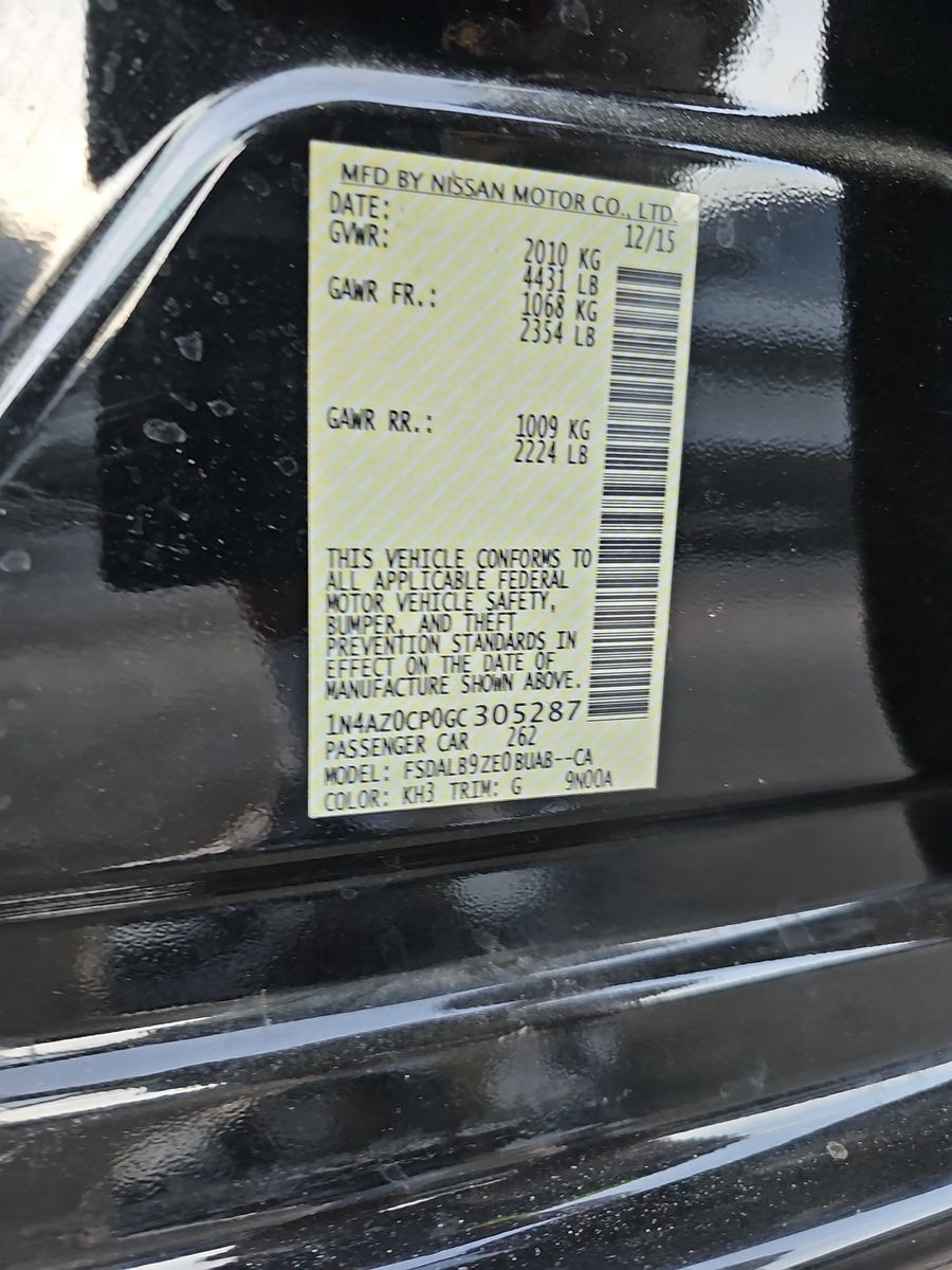 2016 Nissan LEAF S FWD