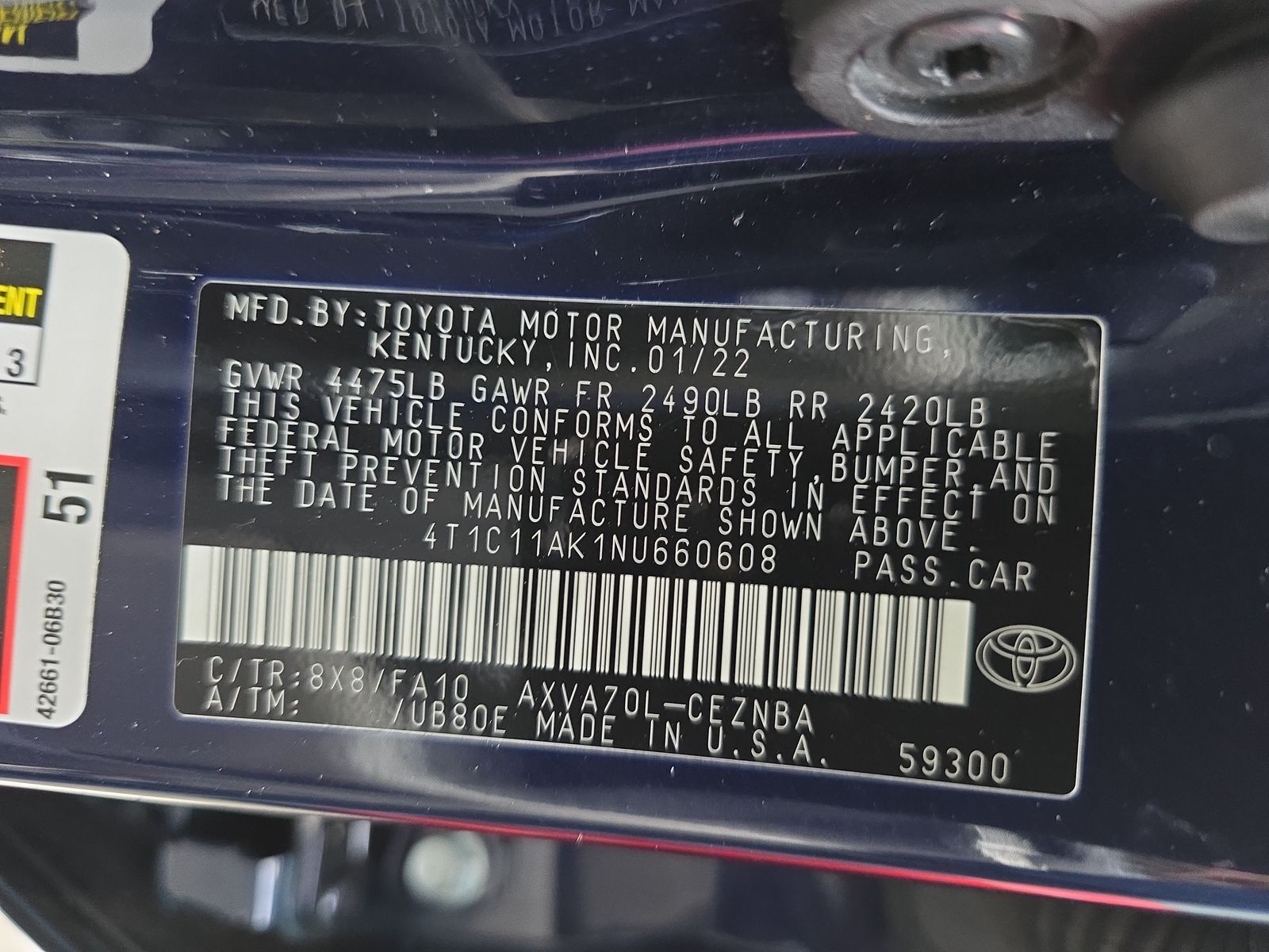 2022 Toyota Camry LE FWD