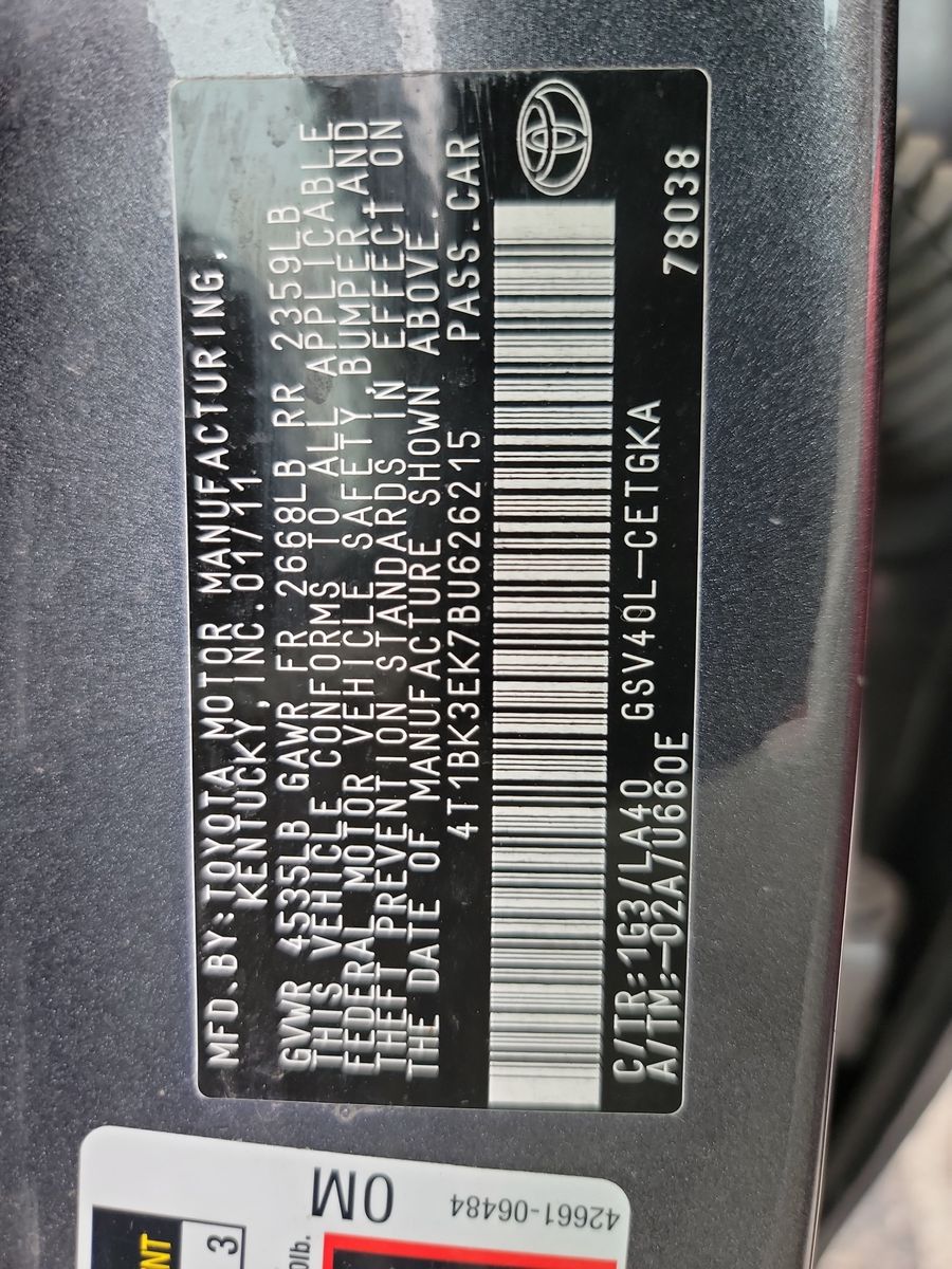 2011 Toyota Camry XLE FWD