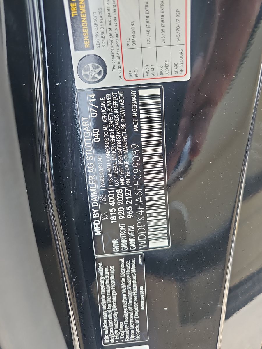 2015 Mercedes-Benz SLK-Class SLK 250 RWD