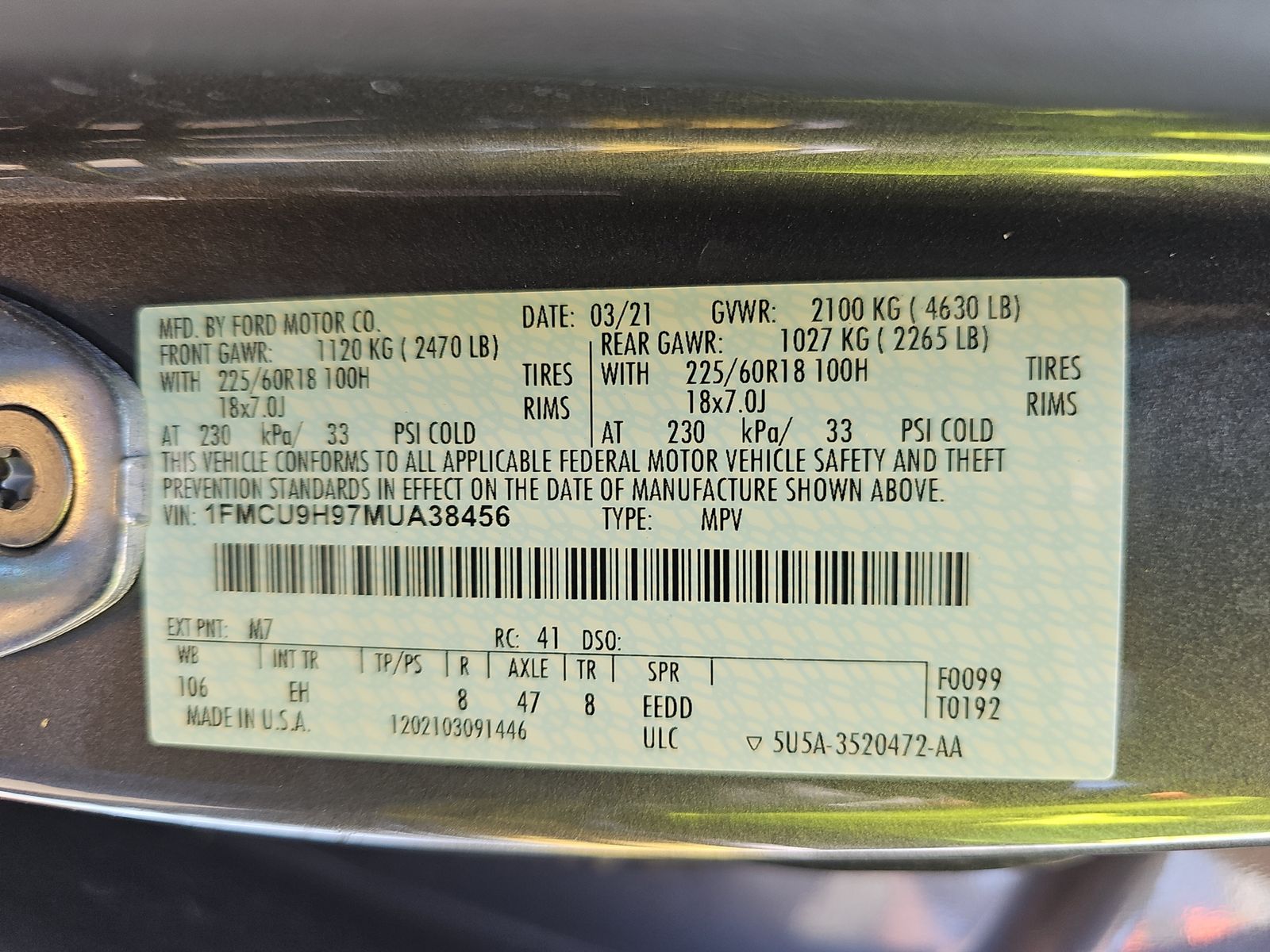 2021 Ford Escape SEL AWD