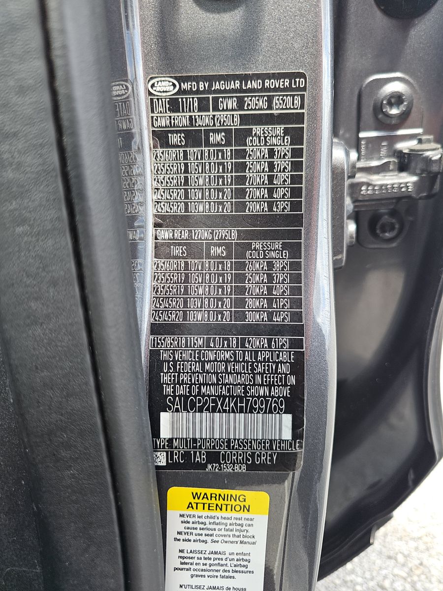 2019 Land Rover Discovery Sport SE AWD