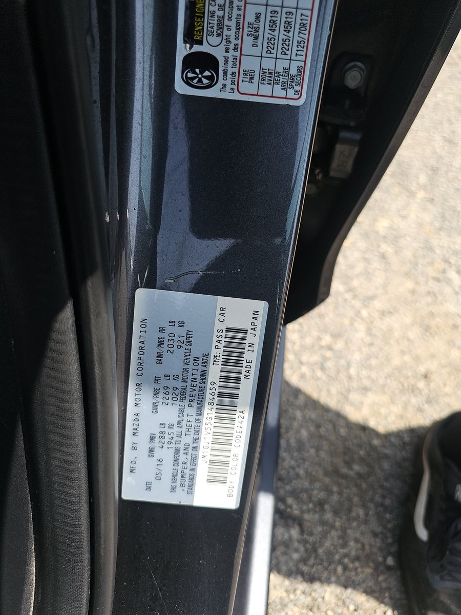 2016 MAZDA MAZDA6 Touring FWD