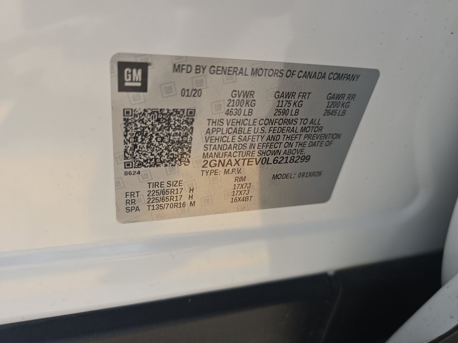 2020 Chevrolet Equinox LT AWD