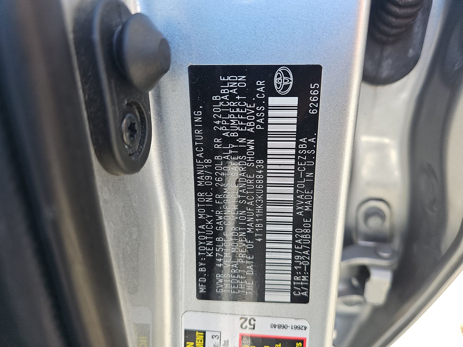 2019 Toyota Camry SE FWD