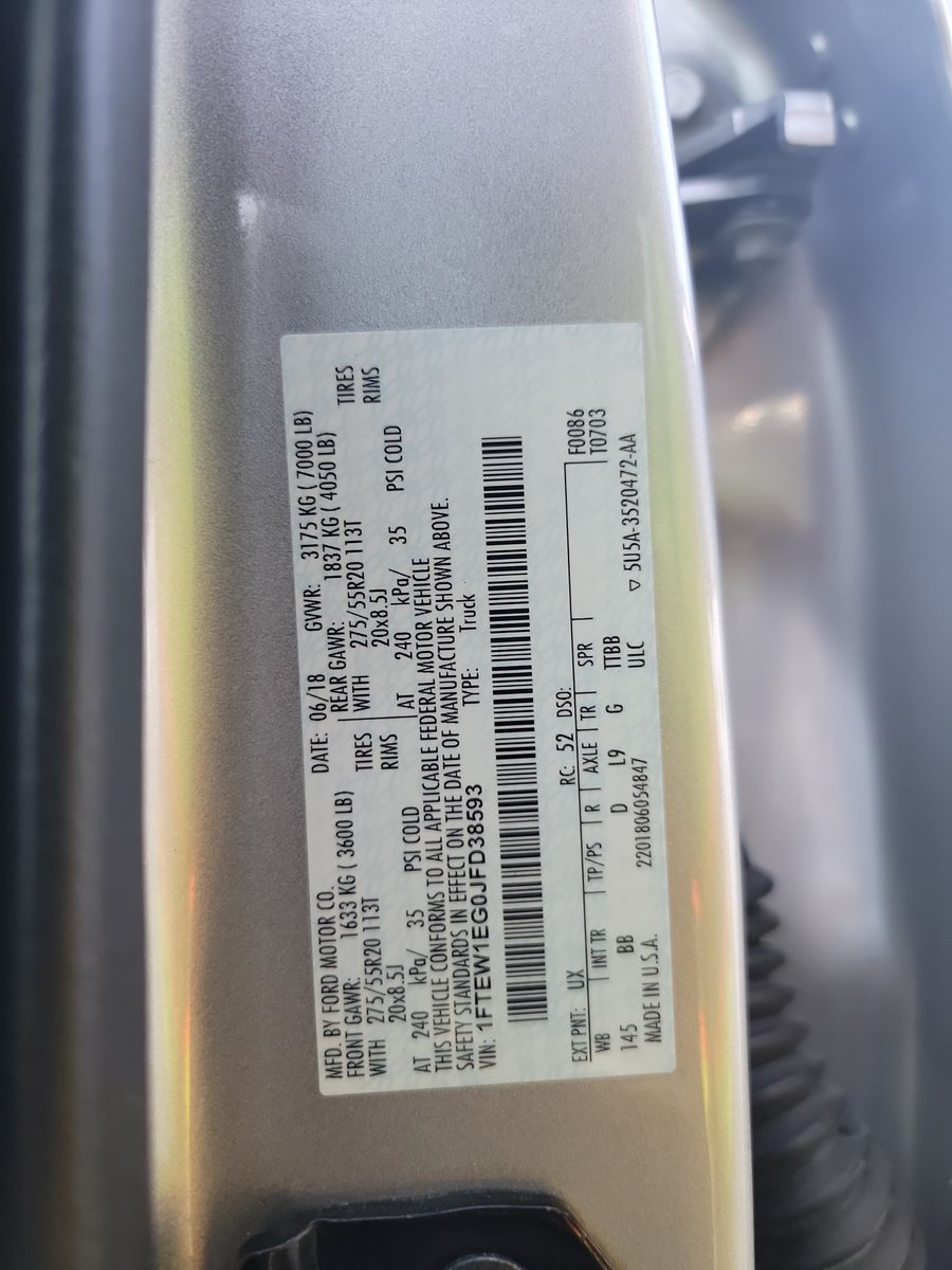 2018 Ford F-150 Platinum AWD