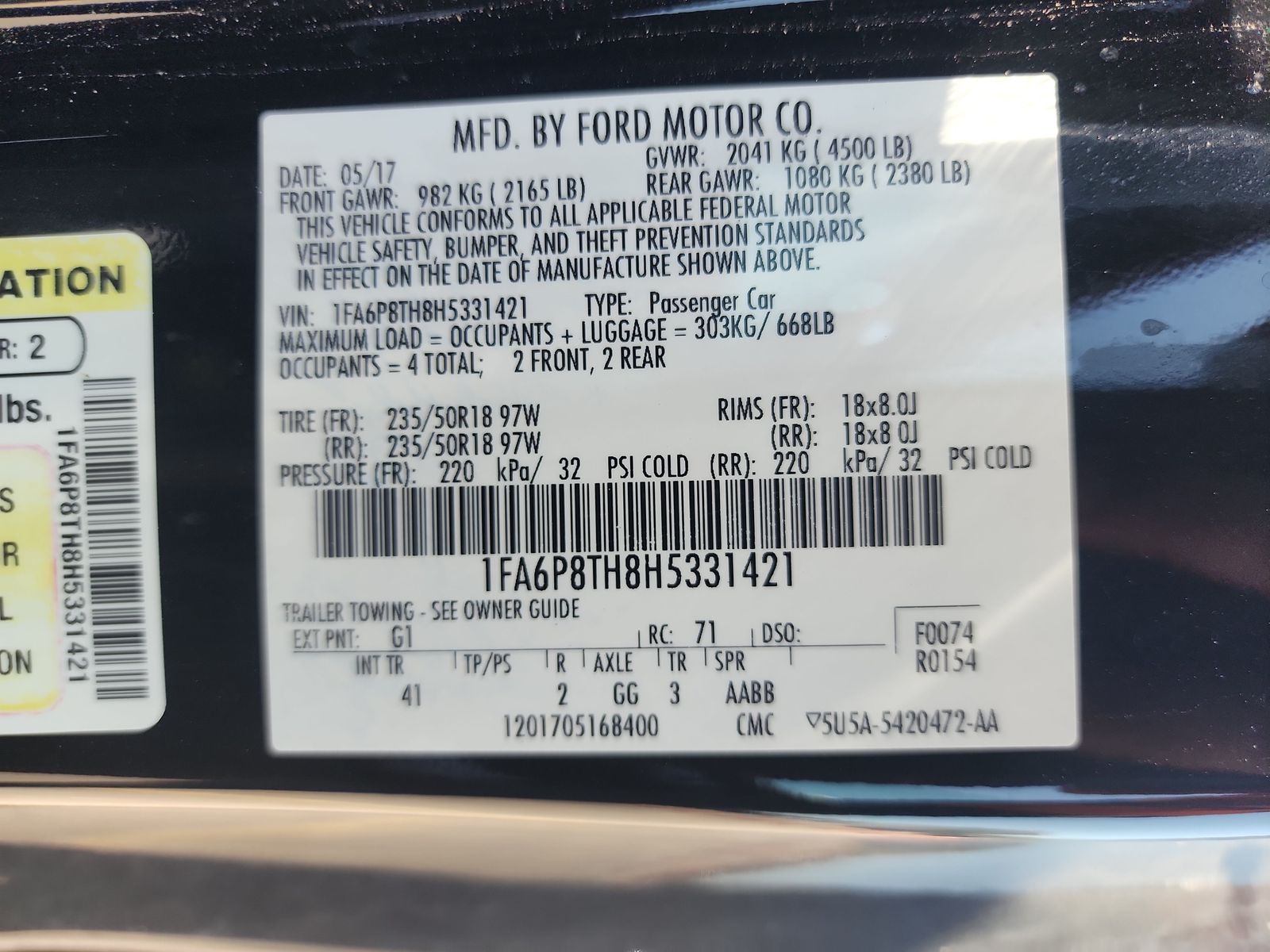 2017 Ford Mustang EcoBoost Premium RWD