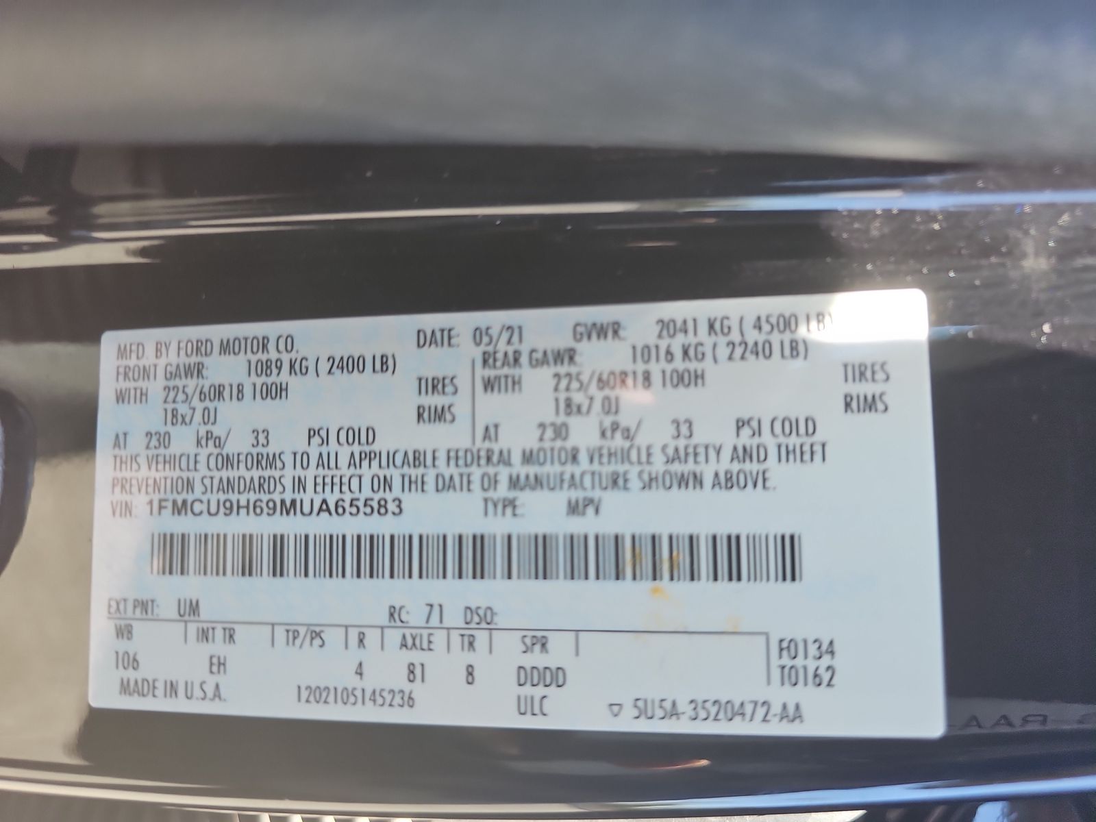 2021 Ford Escape SEL AWD