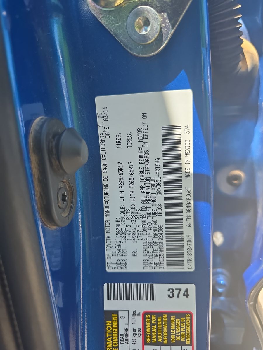 2016 Toyota Tacoma TRD Sport AWD