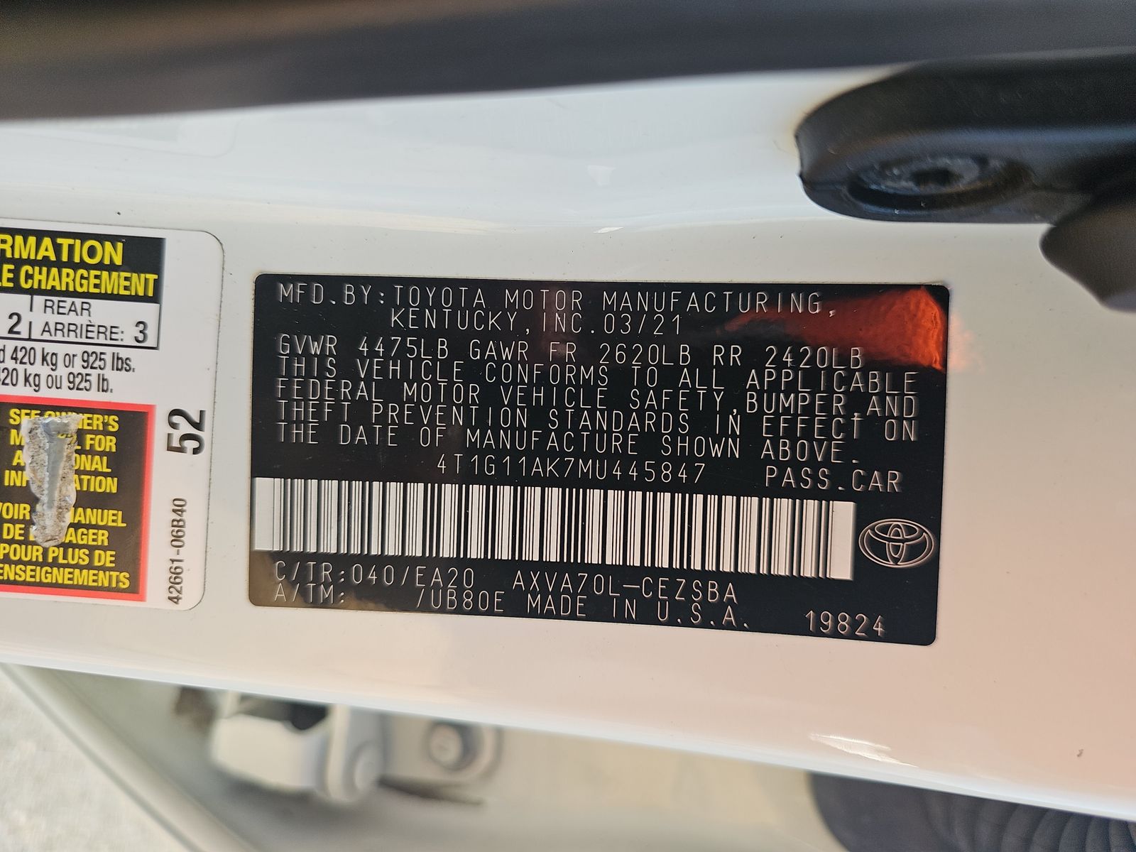 2021 Toyota Camry SE FWD