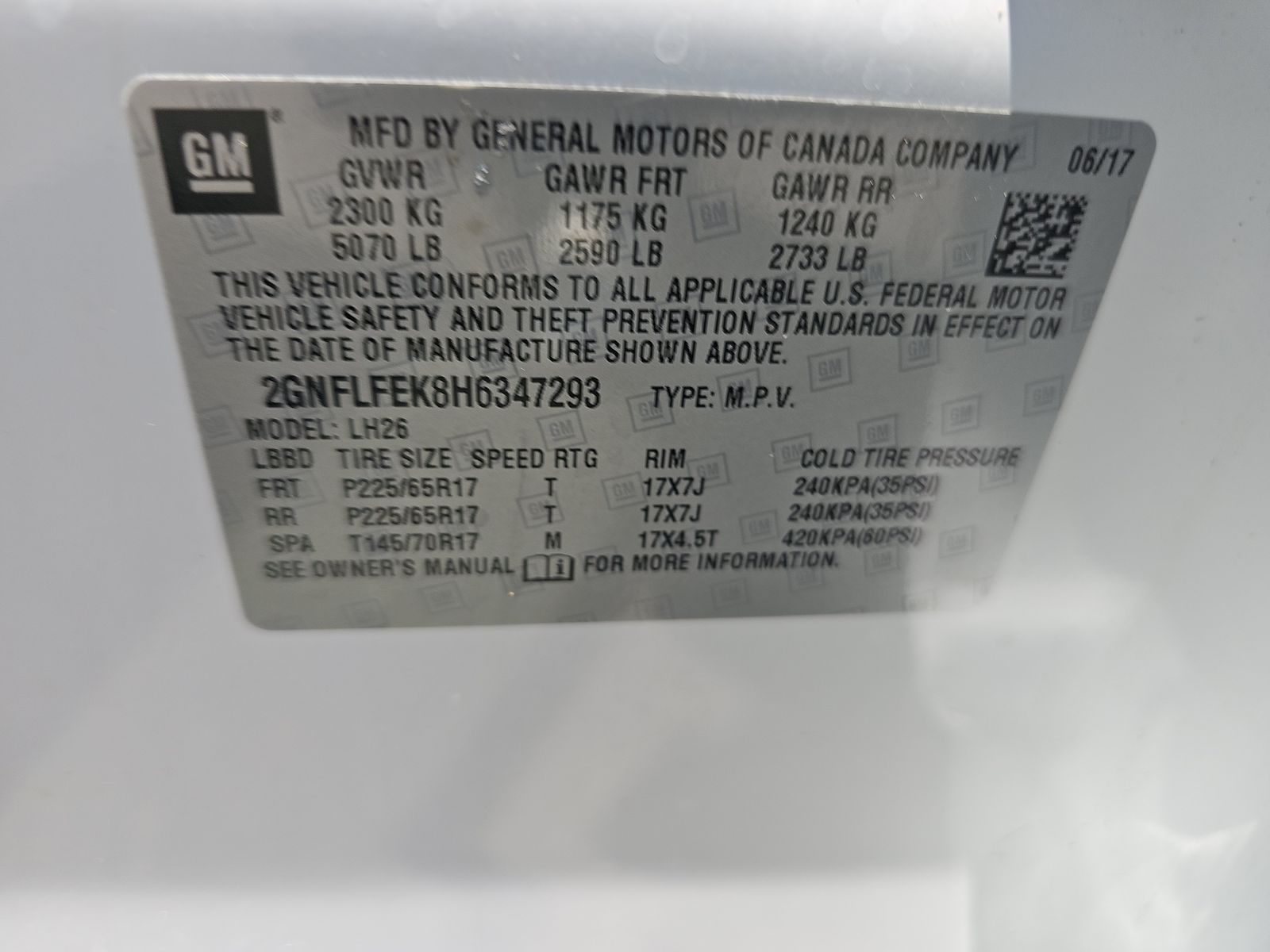 2017 Chevrolet Equinox LT AWD