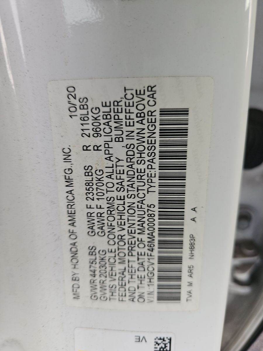 2021 Honda Accord Sport SE FWD