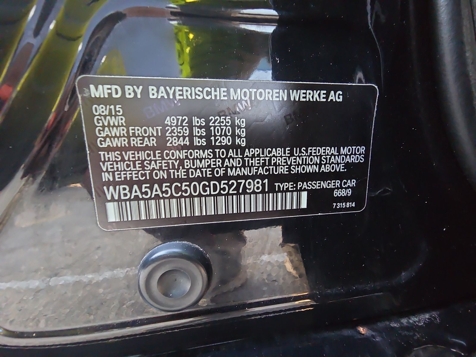 2016 BMW 5 Series 528i RWD