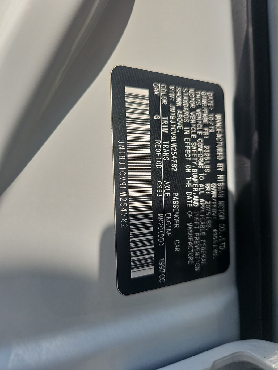 2020 Nissan Rogue Sport S FWD