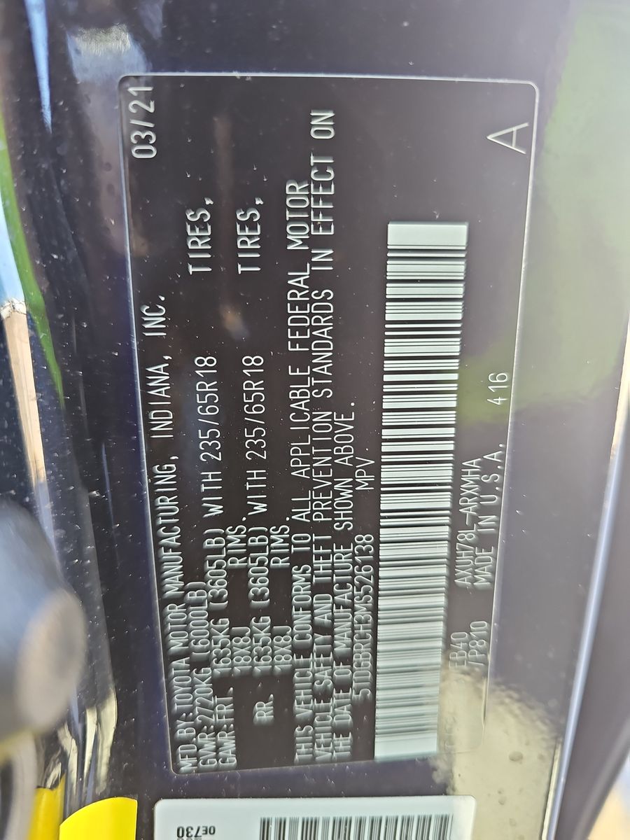 2021 Toyota Highlander Hybrid XLE AWD