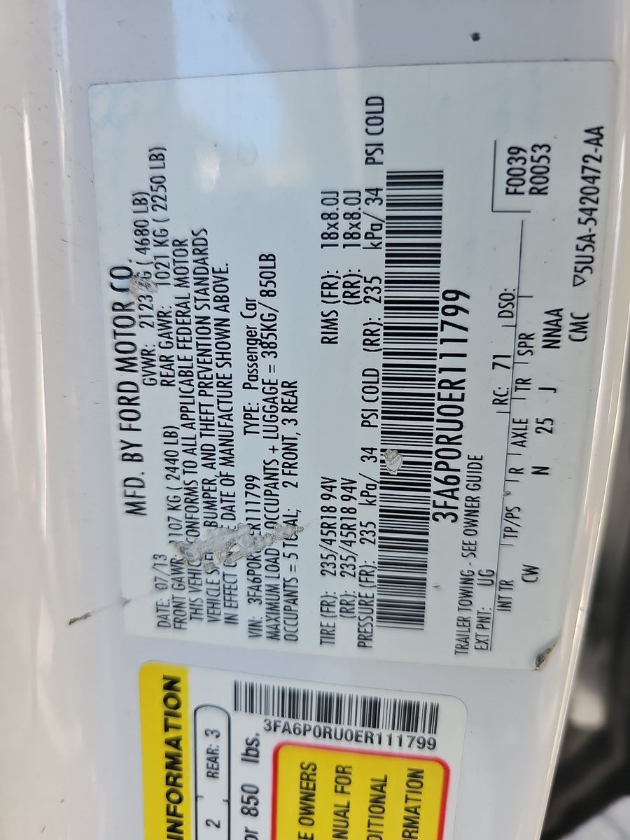 2014 Ford Fusion Hybrid Titanium FWD