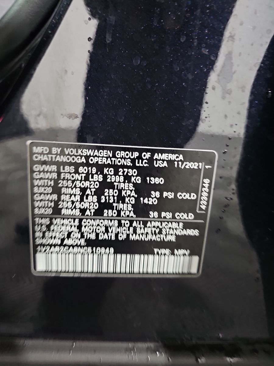2022 Volkswagen Atlas 3.6L SEL R-Line AWD