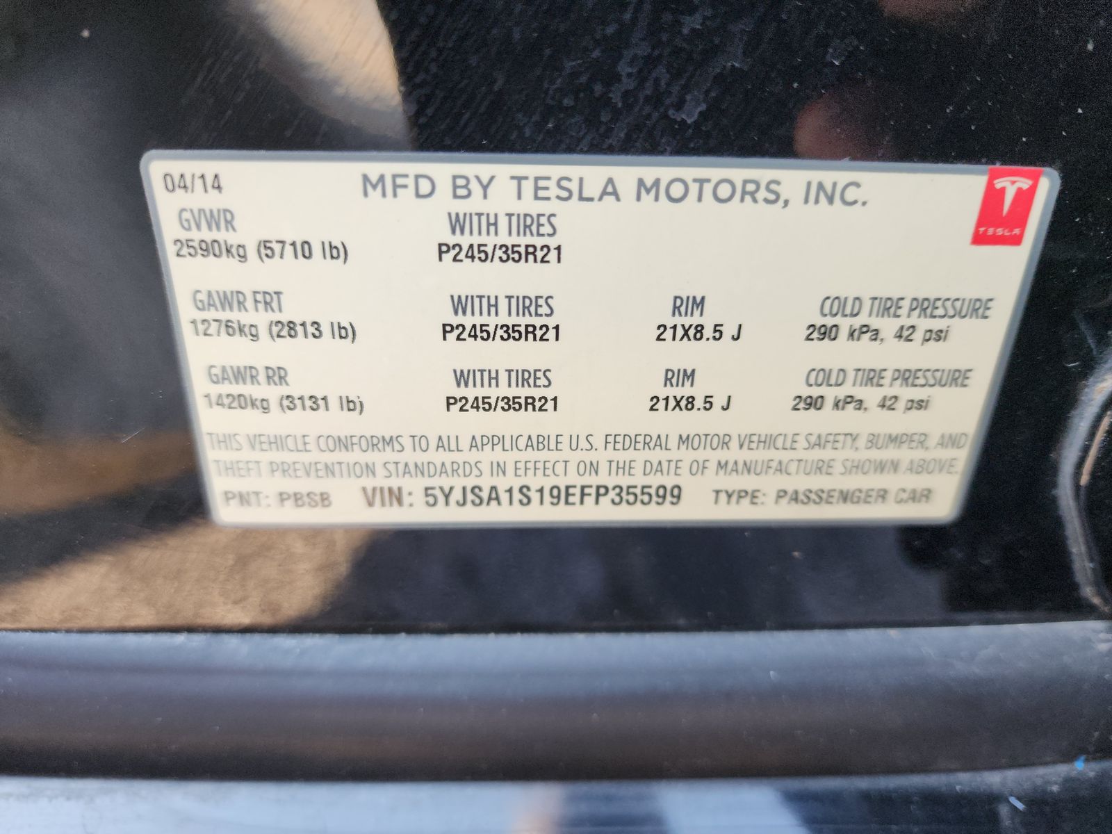 2014 Tesla Model S 60 FWD