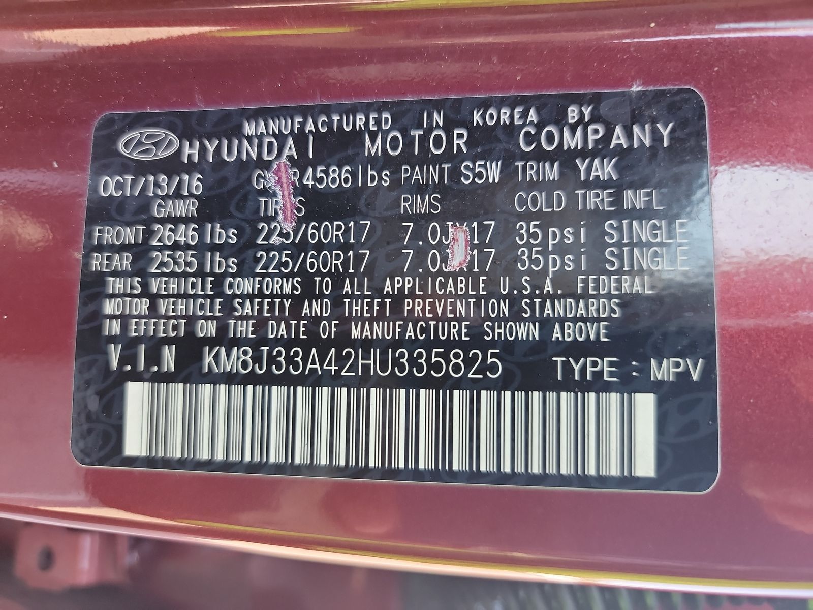 2017 Hyundai Tucson SE FWD